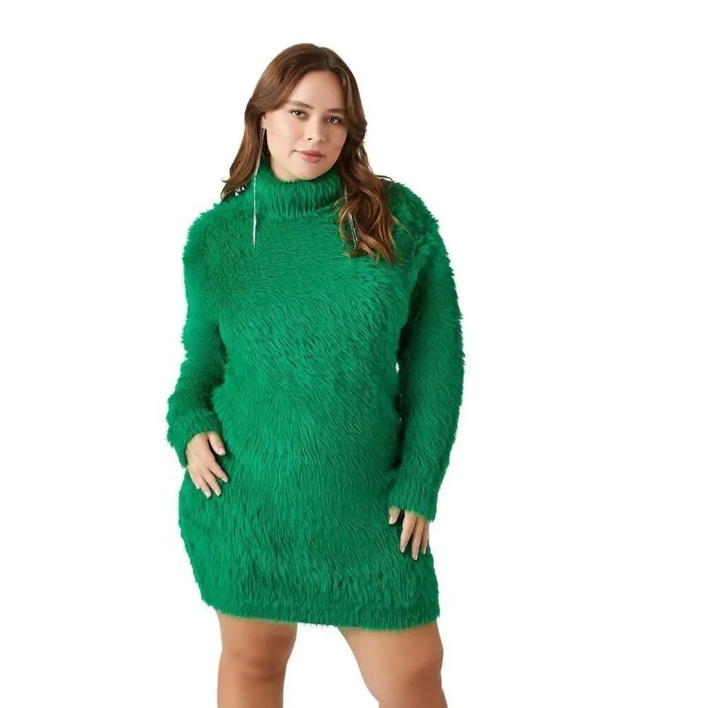 Forever 21 | FAUX FUR MINI SWEATER DRESS